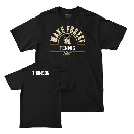 Wake Forest Men's Tennis Black Arch Tee - Matthew Thomson Small
