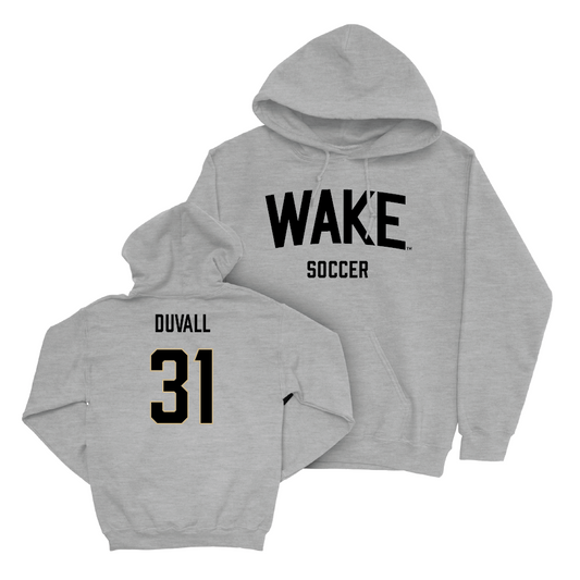 Wake Forest Women's Soccer Sport Grey Wordmark Hoodie - Olivia Duvall Small