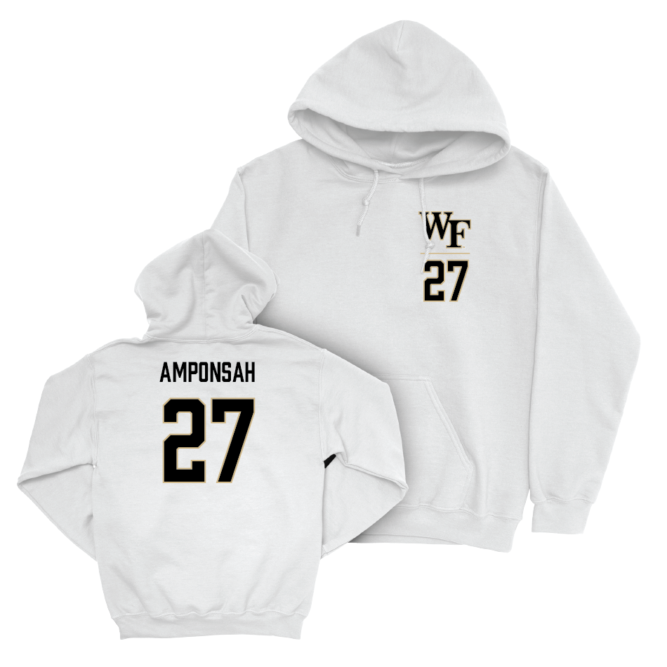 Wake Forest Men's Soccer White Logo Hoodie - Prince Amponsah Small
