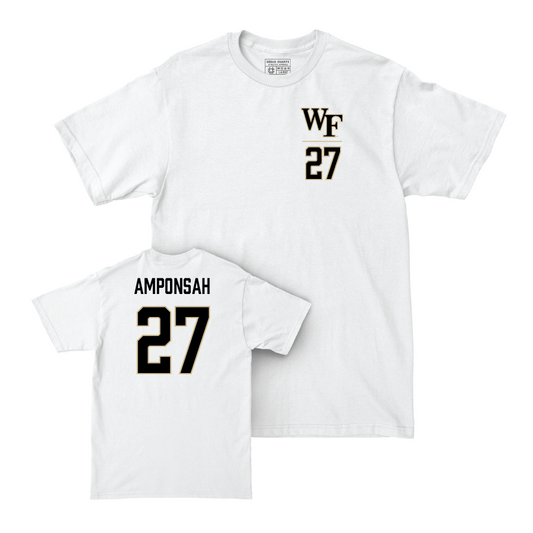 Wake Forest Men's Soccer White Logo Comfort Colors Tee - Prince Amponsah Small