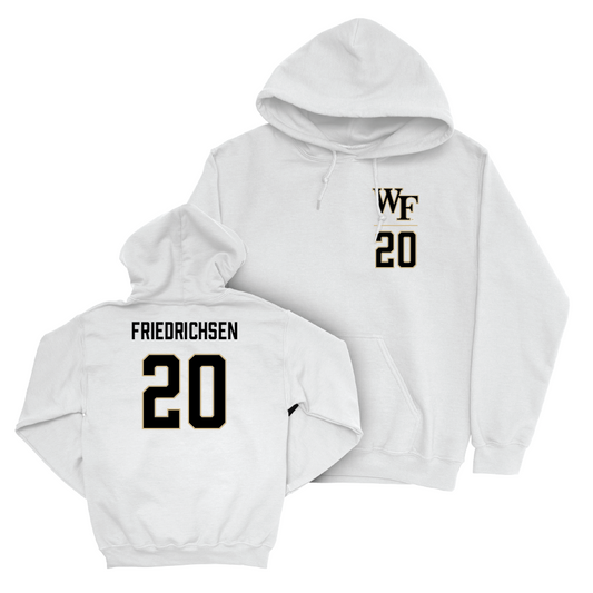 Wake Forest Men's Basketball White Logo Hoodie - Parker Friedrichsen Small