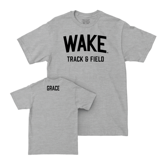 Wake Forest Women's Track & Field Sport Grey Wordmark Tee - Robbie Grace Small