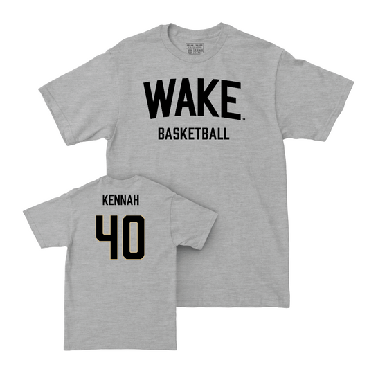 Wake Forest Men's Basketball Sport Grey Wordmark Tee - RJ Kennah Small
