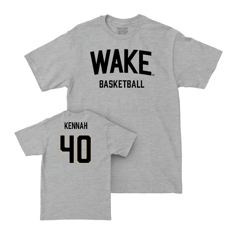 Wake Forest Men's Basketball Sport Grey Wordmark Tee - RJ Kennah Small