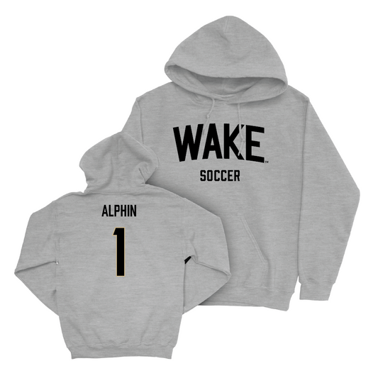Wake Forest Men's Soccer Sport Grey Wordmark Hoodie - Trace Alphin Small