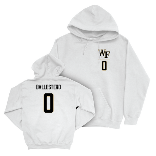 Wake Forest Baseball White Logo Hoodie - Tate Ballestero Small