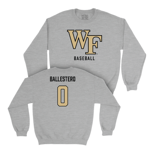 Wake Forest Baseball Sport Grey Classic Crew - Tate Ballestero Small