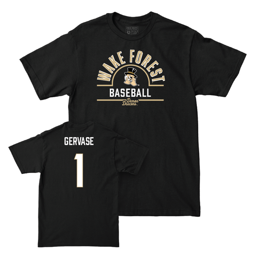 Wake Forest Baseball Black Arch Tee - Will Gervase Small