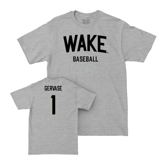 Wake Forest Baseball Sport Grey Wordmark Tee - Will Gervase Small