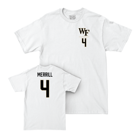 Wake Forest Football White Logo Comfort Colors Tee - Walker Merrill Small