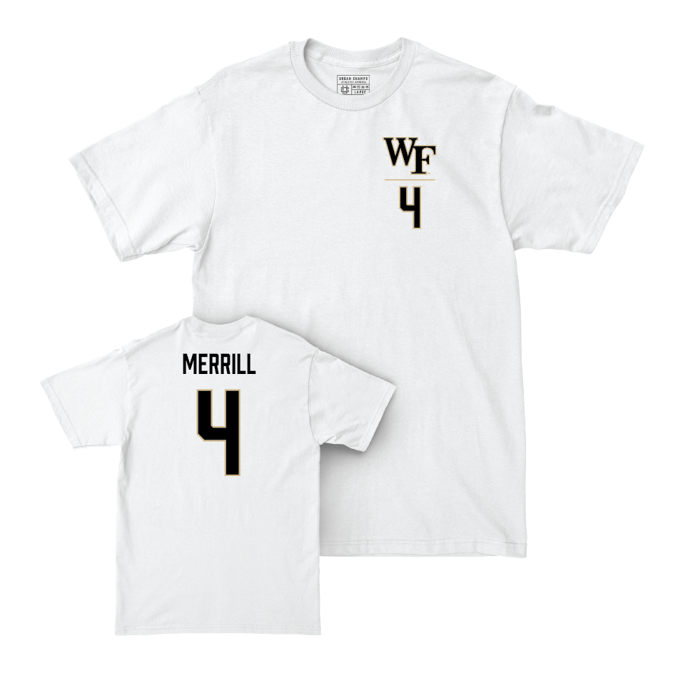 Wake Forest Football White Logo Comfort Colors Tee - Walker Merrill Small