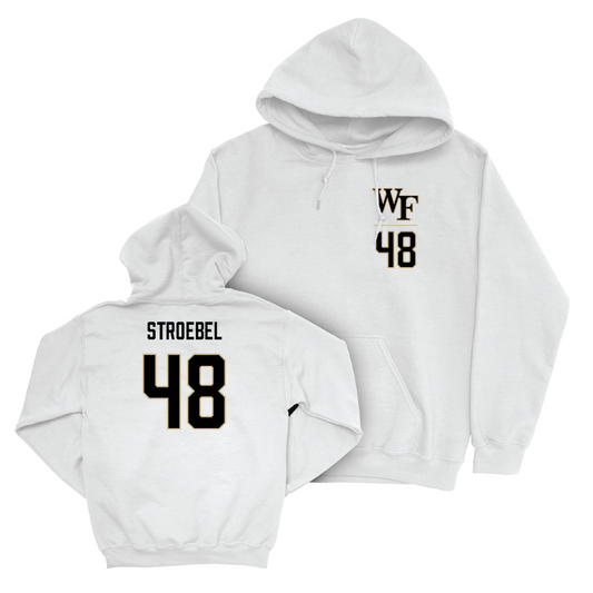 Wake Forest Football White Logo Hoodie - Wesley Stroebel Small