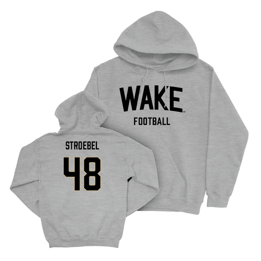 Wake Forest Football Sport Grey Wordmark Hoodie - Wesley Stroebel Small