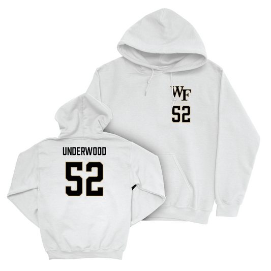 Wake Forest Men's Basketball White Logo Hoodie - Will Underwood Small