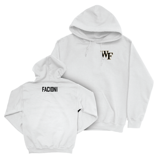 Wake Forest Men's Track & Field White Logo Hoodie - Zach Facioni Small