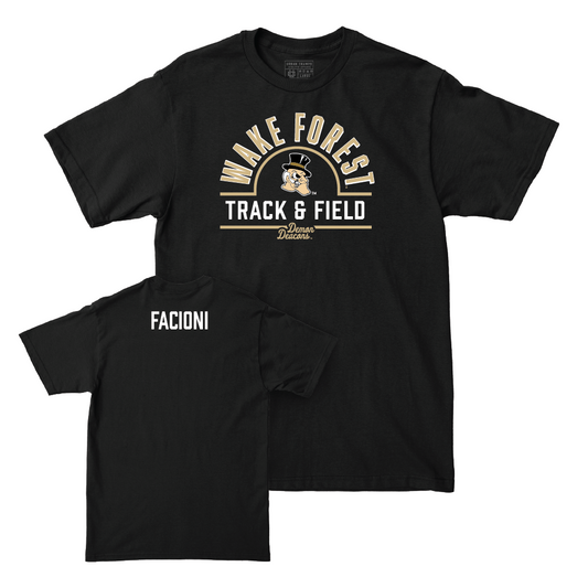 Wake Forest Men's Track & Field Black Arch Tee - Zach Facioni Small