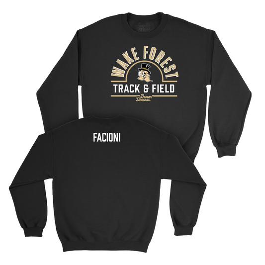 Wake Forest Men's Track & Field Black Arch Crew - Zach Facioni Small