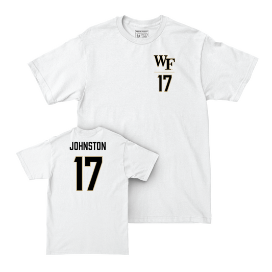 Wake Forest Baseball White Logo Comfort Colors Tee - Zach Johnston Small