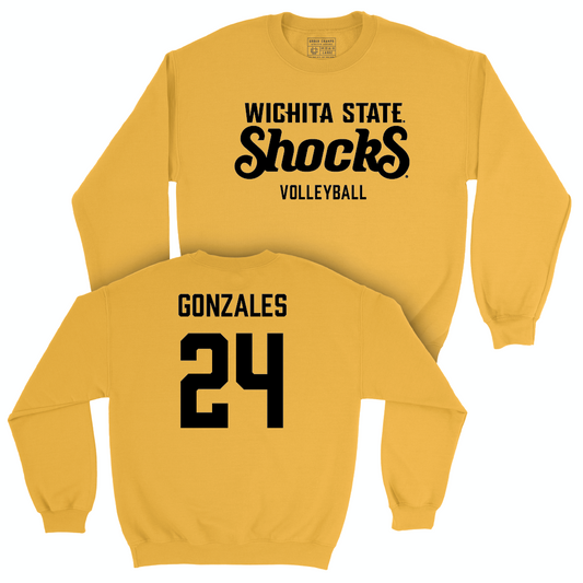 Wichita State Women's Volleyball Gold Shocks Crew - Alyssa Gonzales Small