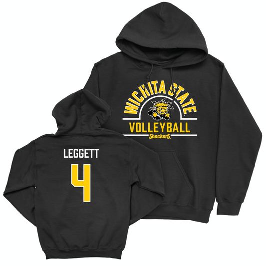 Wichita State Women's Volleyball Black Arch Hoodie - Brooklyn Leggett Small