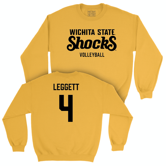 Wichita State Women's Volleyball Gold Shocks Crew - Brooklyn Leggett Small