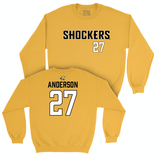Wichita State Baseball Gold Shockers Crew - Caleb Anderson Small