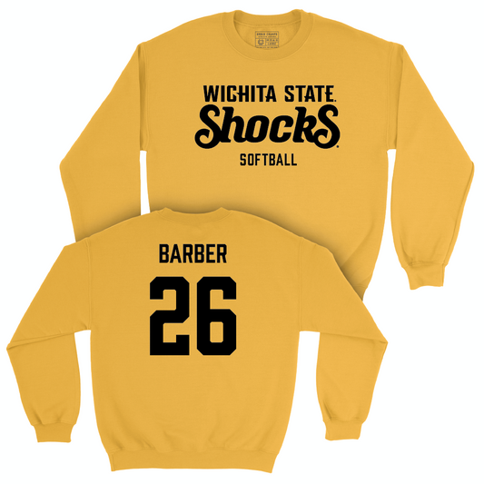 Wichita State Softball Gold Shocks Crew - Chloe Barber Small