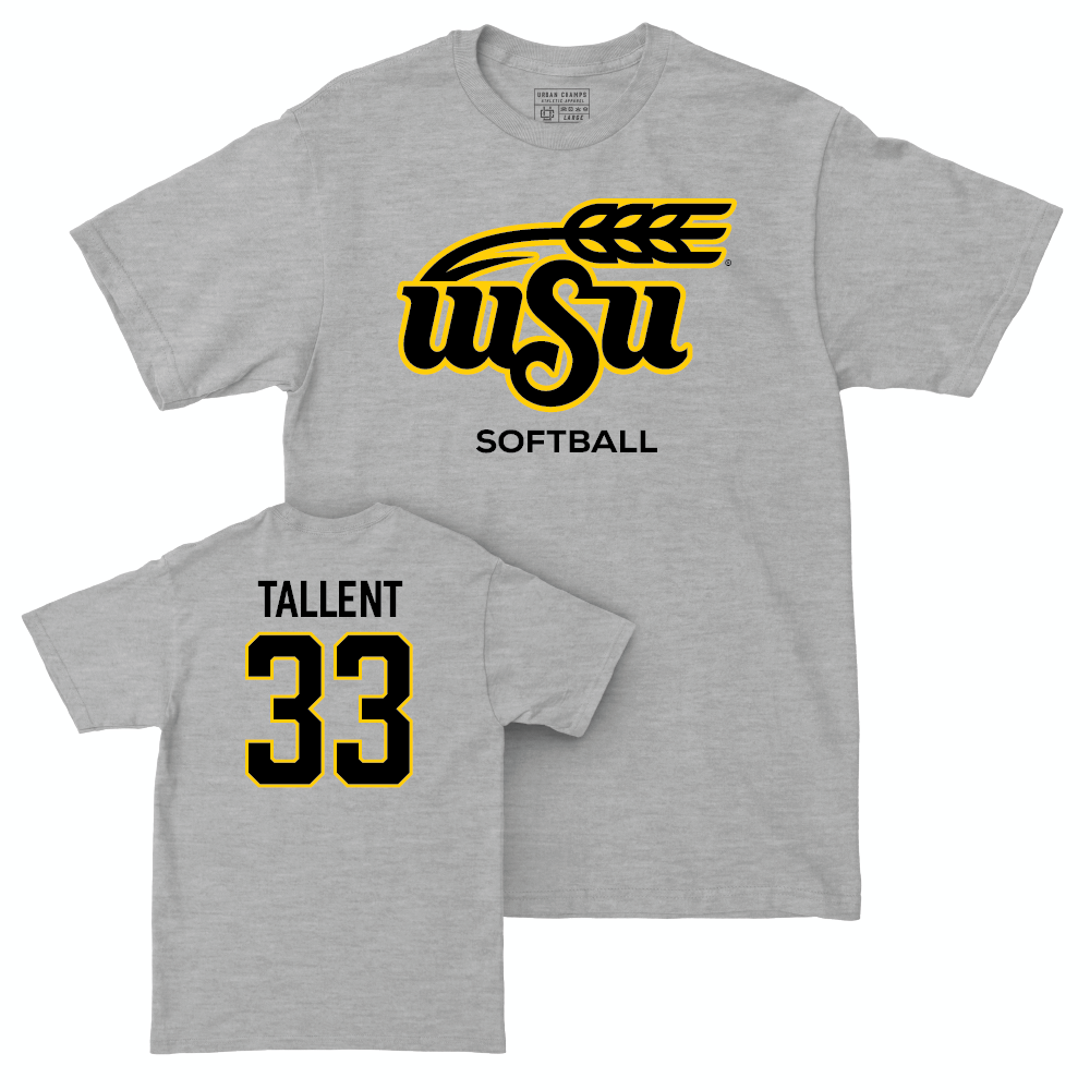 Wichita State Softball Sport Grey Stacked Tee - Caroline Tallent Small