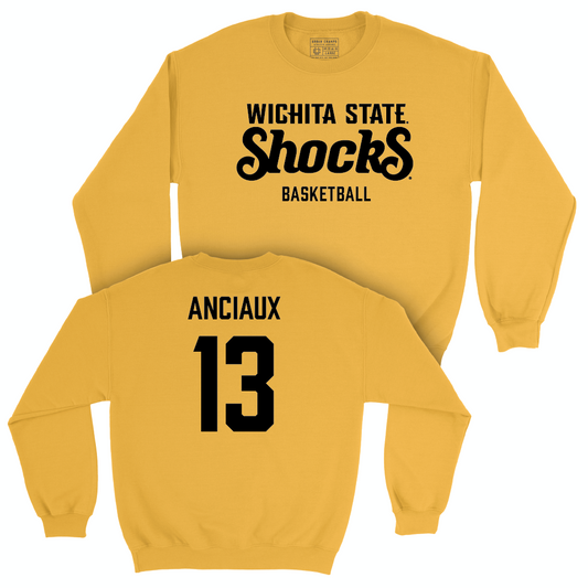 Wichita State Women's Basketball Gold Shocks Crew - Ella Anciaux Small