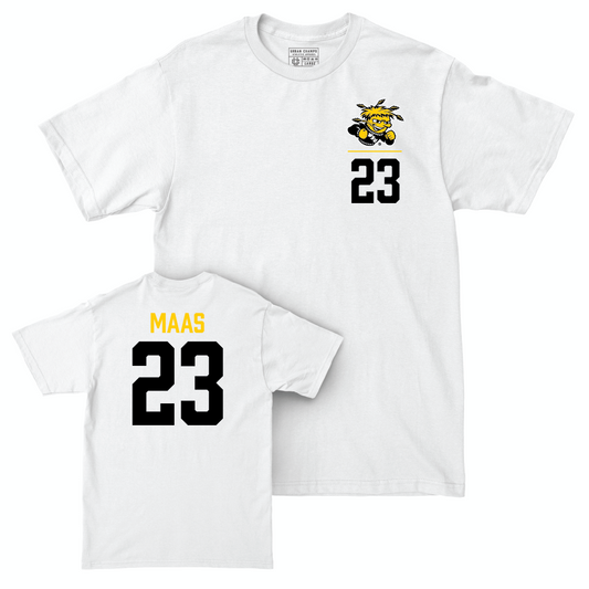 Wichita State Women's Volleyball White Logo Comfort Colors Tee - Gabrielle Maas Small