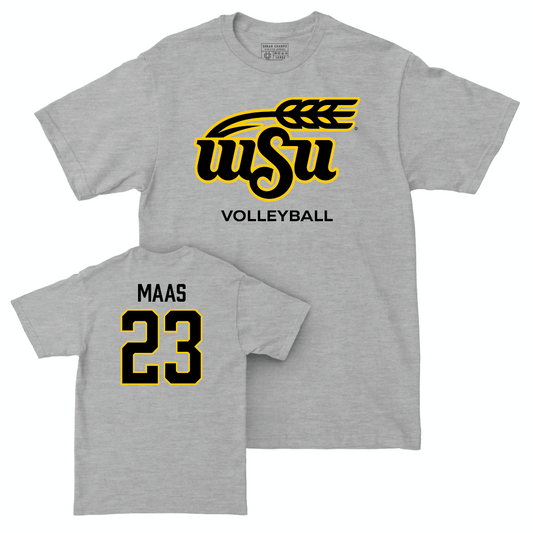 Wichita State Women's Volleyball Sport Grey Stacked Tee - Gabrielle Maas Small