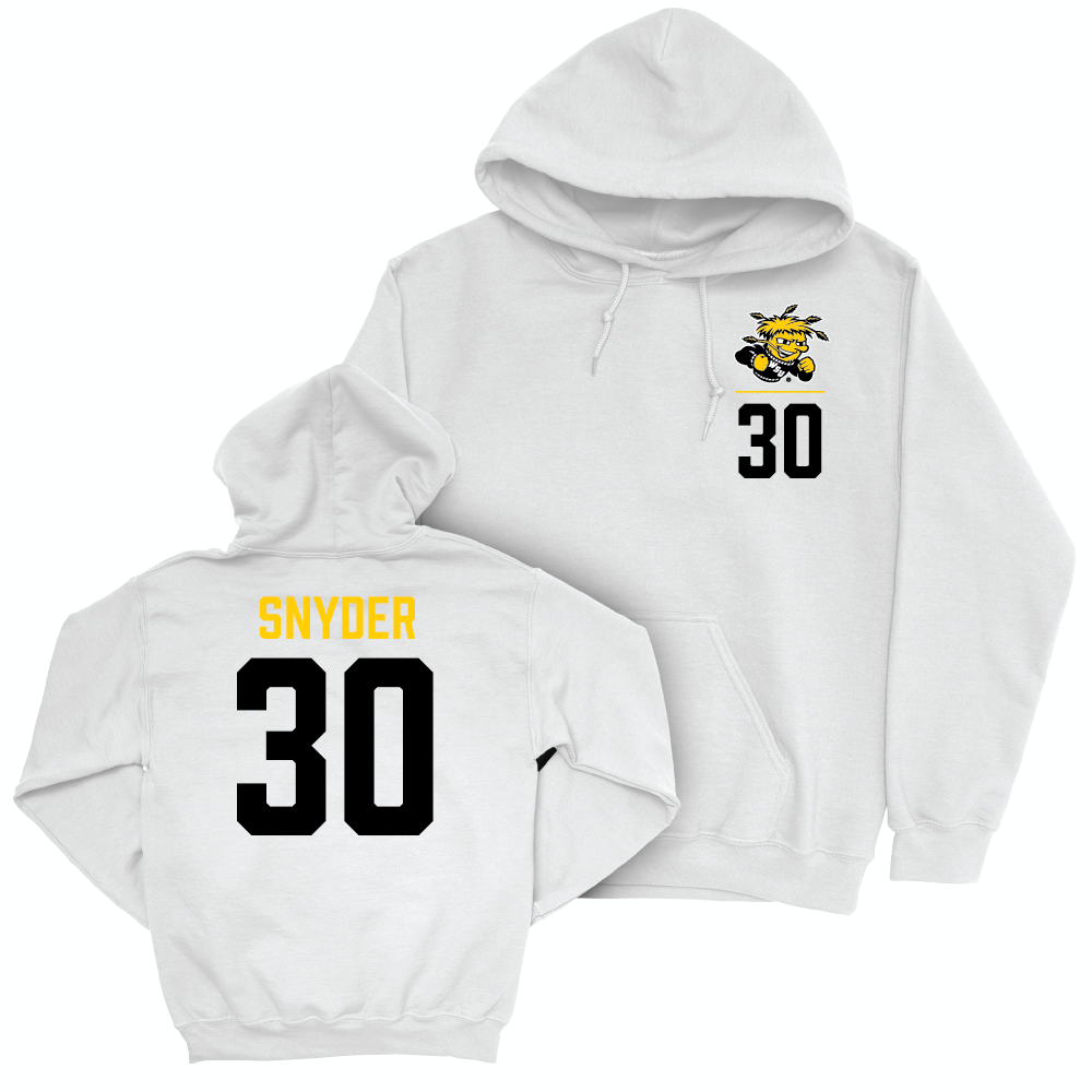 Wichita State Baseball White Logo Hoodie - Gannon Snyder Small