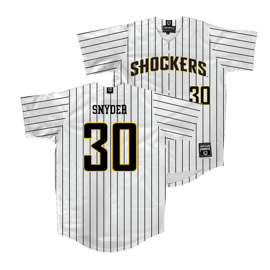 Wichita State Baseball White Jersey - Gannon Snyder | #30 Small