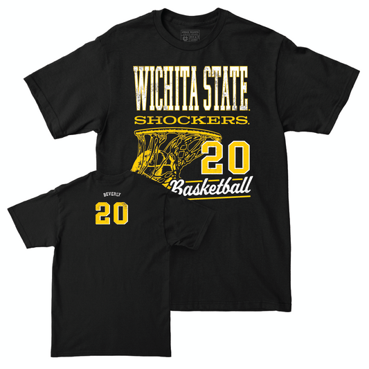 Wichita State Men's Basketball Black Hoops Tee - Harlond Beverly Small