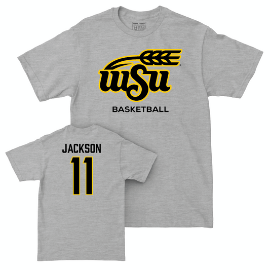 Wichita State Women's Basketball Sport Grey Stacked Tee - Jordan Jackson Small