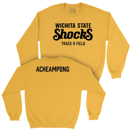 Wichita State Men's Track & Field Gold Shocks Crew - Kelvin Acheampong Small