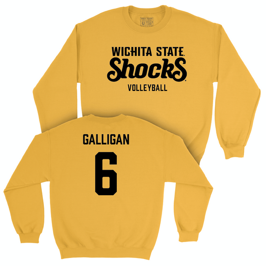 Wichita State Women's Volleyball Gold Shocks Crew - Katie Galligan Small