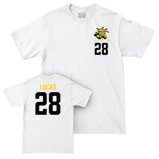 Wichita State Softball White Logo Comfort Colors Tee - Lauren Lucas Small