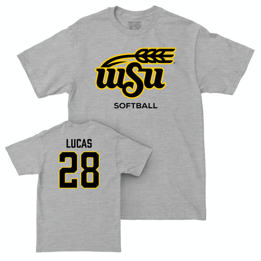 Wichita State Softball Sport Grey Stacked Tee - Lauren Lucas Small