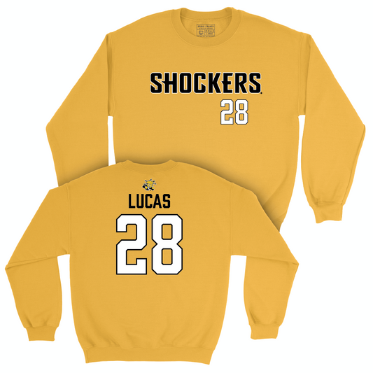 Wichita State Softball Gold Shockers Crew - Lauren Lucas Small