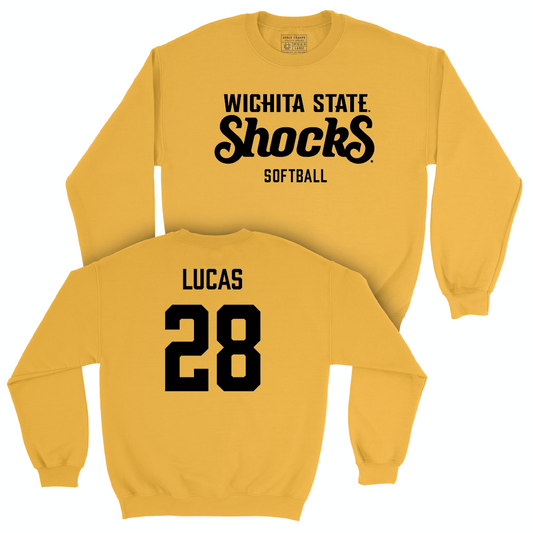 Wichita State Softball Gold Shocks Crew - Lauren Lucas Small