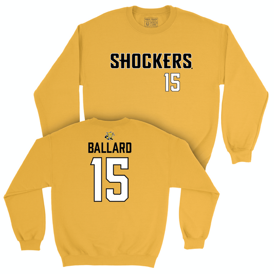 Wichita State Men's Basketball Gold Shockers Crew - Quincy Ballard Small
