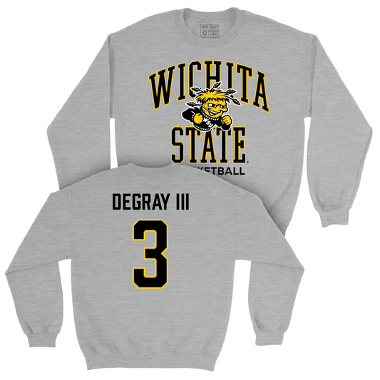 Wichita State Men's Basketball Sport Grey Classic Crew - Ronnie DeGray III Small