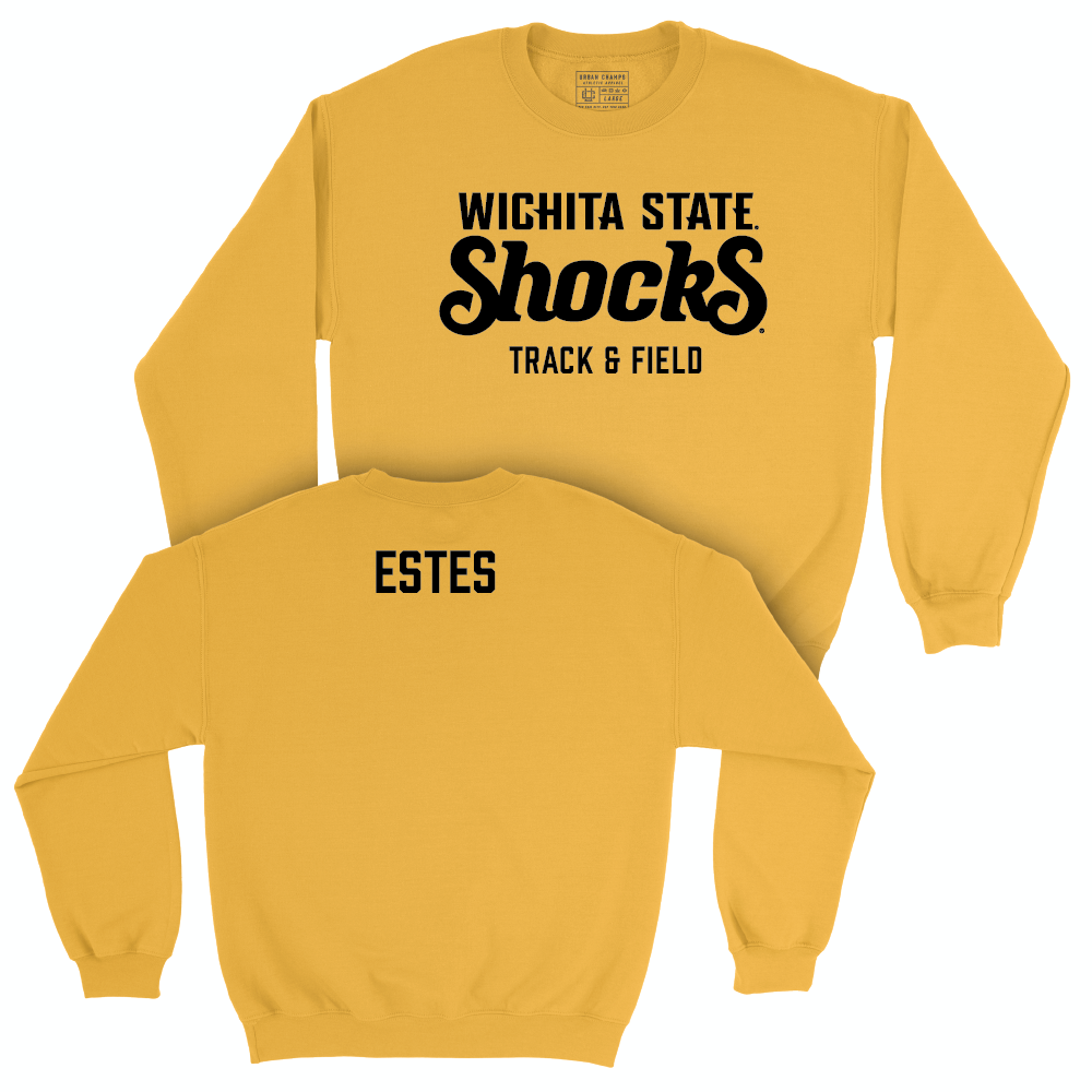 Wichita State Men's Track & Field Gold Shocks Crew - Ridge Estes Small