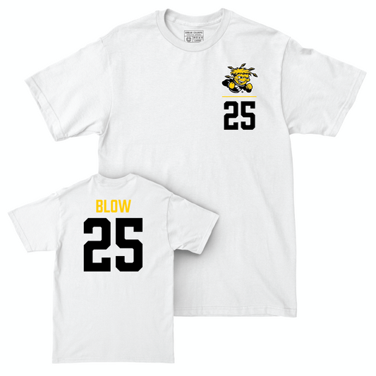 Wichita State Women's Basketball White Logo Comfort Colors Tee - Salese Blow Small