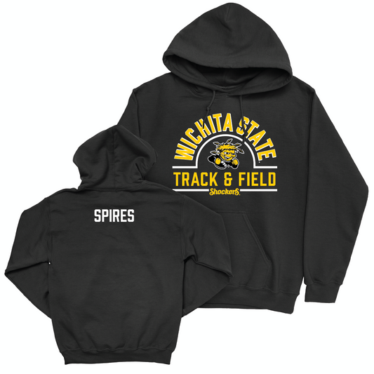 Wichita State Men's Track & Field Black Arch Hoodie - Trace Spires Small
