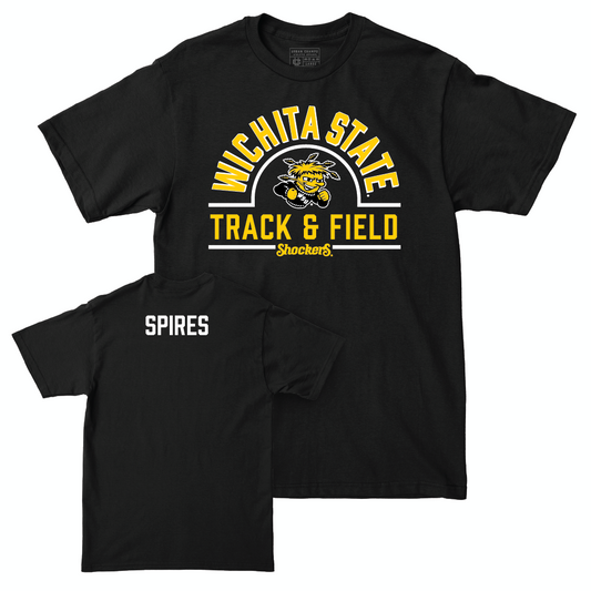 Wichita State Men's Track & Field Black Arch Tee - Trace Spires Small