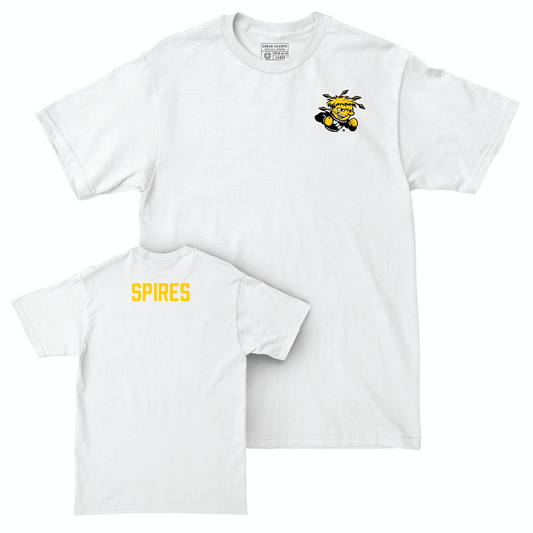 Wichita State Men's Track & Field White Logo Comfort Colors Tee - Trace Spires Small