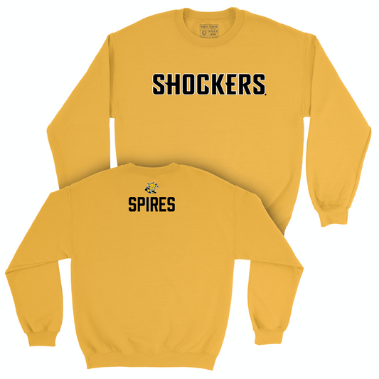 Wichita State Men's Track & Field Gold Shockers Crew - Trace Spires Small