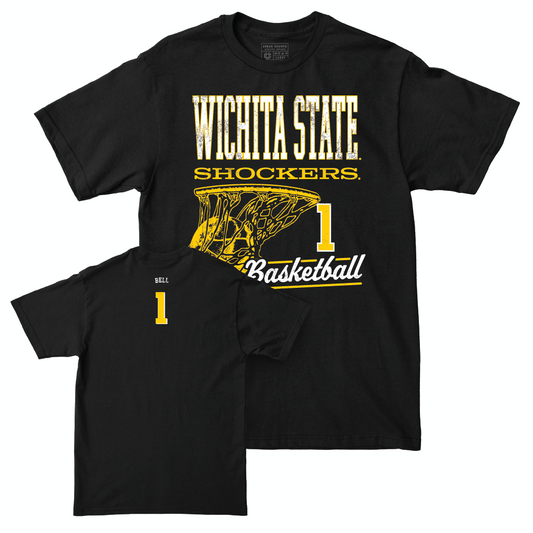 Wichita State Men's Basketball Black Hoops Tee - Xavier Bell Small